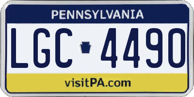 PA license plate LGC4490