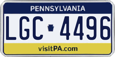 PA license plate LGC4496