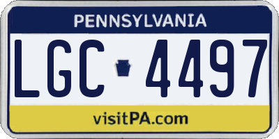 PA license plate LGC4497