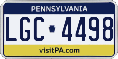 PA license plate LGC4498