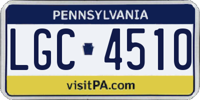 PA license plate LGC4510