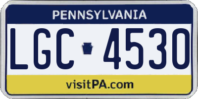 PA license plate LGC4530