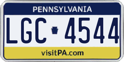 PA license plate LGC4544