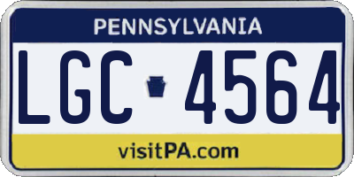 PA license plate LGC4564