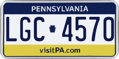 PA license plate LGC4570