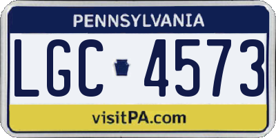 PA license plate LGC4573