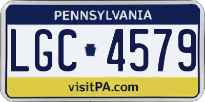 PA license plate LGC4579