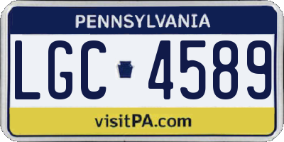 PA license plate LGC4589