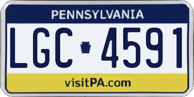 PA license plate LGC4591