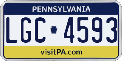 PA license plate LGC4593
