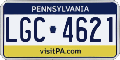 PA license plate LGC4621