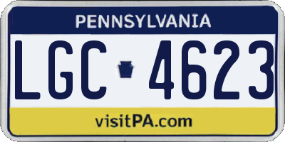PA license plate LGC4623