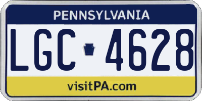 PA license plate LGC4628