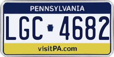 PA license plate LGC4682
