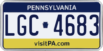 PA license plate LGC4683