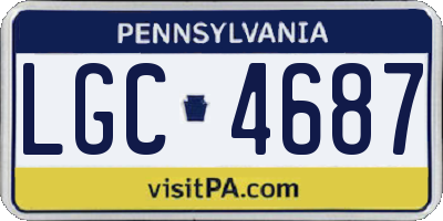 PA license plate LGC4687