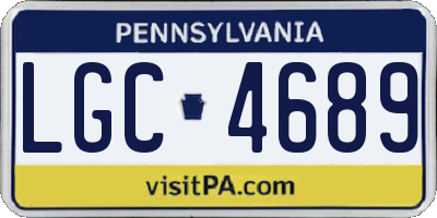PA license plate LGC4689
