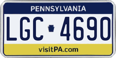 PA license plate LGC4690
