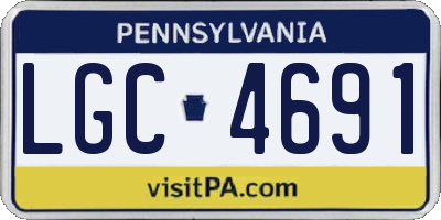 PA license plate LGC4691