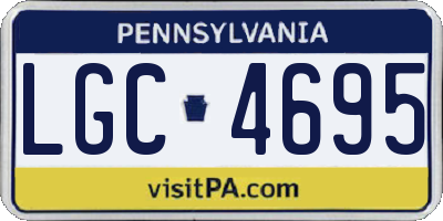 PA license plate LGC4695