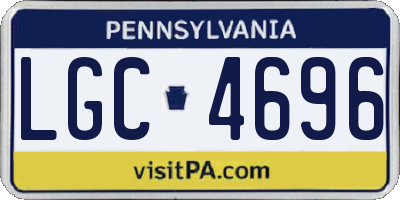 PA license plate LGC4696