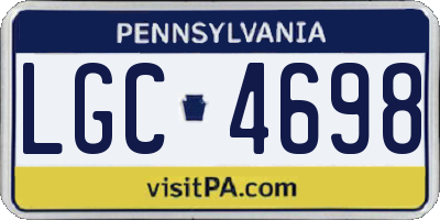 PA license plate LGC4698
