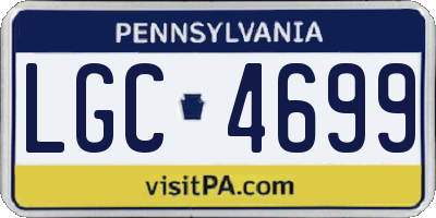 PA license plate LGC4699