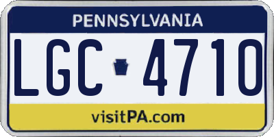 PA license plate LGC4710