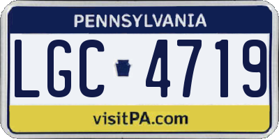 PA license plate LGC4719