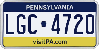 PA license plate LGC4720