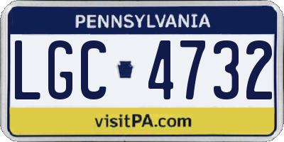 PA license plate LGC4732