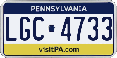 PA license plate LGC4733