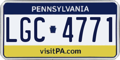 PA license plate LGC4771