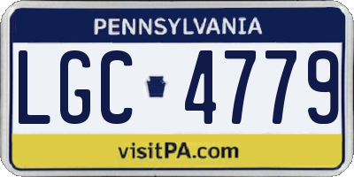 PA license plate LGC4779