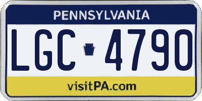 PA license plate LGC4790