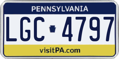 PA license plate LGC4797