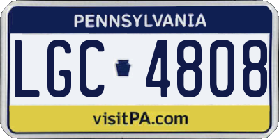 PA license plate LGC4808