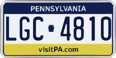 PA license plate LGC4810