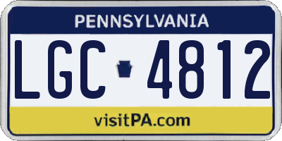 PA license plate LGC4812