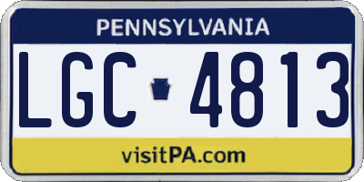 PA license plate LGC4813