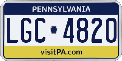 PA license plate LGC4820