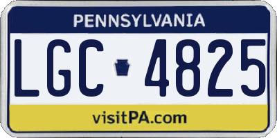PA license plate LGC4825