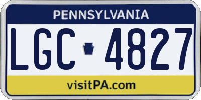 PA license plate LGC4827