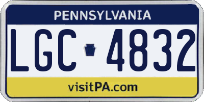 PA license plate LGC4832