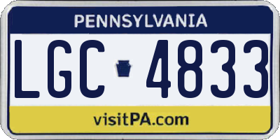 PA license plate LGC4833