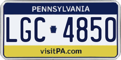 PA license plate LGC4850