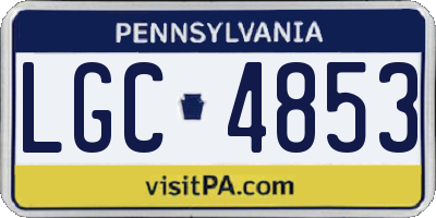 PA license plate LGC4853