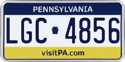 PA license plate LGC4856