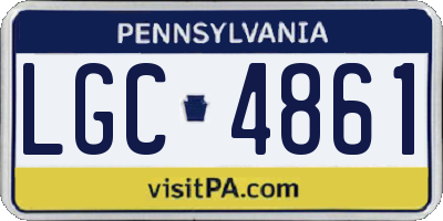 PA license plate LGC4861