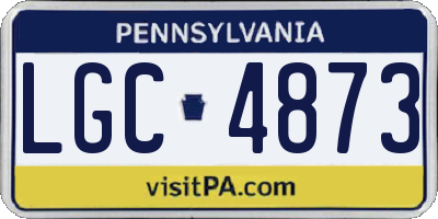 PA license plate LGC4873